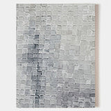 Large Gray 3D Abstract Art Textured Canvas Art 3D Plaster Art Wabi-Sabi Wall Art Knife Wall Painting