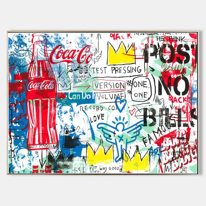 Large Graffiti Canvas Painting Large Graffiti Art Large Colorful Graffiti Paintings Large Basquiat Artwork