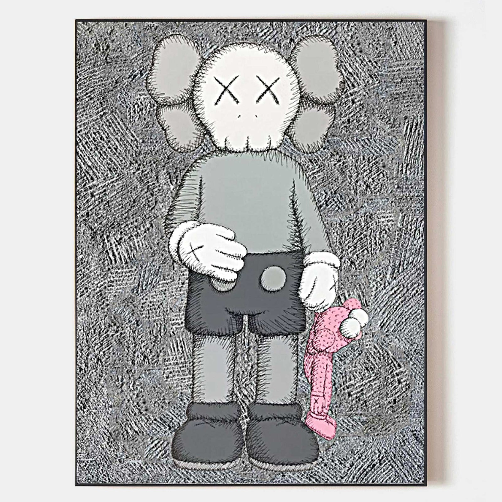 Large KAWS Wall Art KAWS Canvas Art KAWS Artwork KAWS Figure Paintings ...
