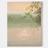 Large Green Landscape Art Large Green Wall Decor Green Landscape 3D Textured Canvas Painting