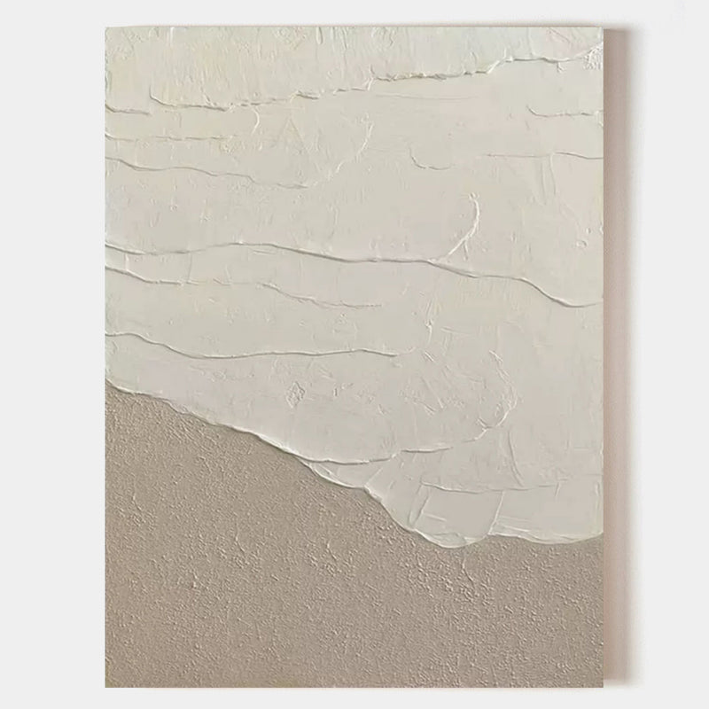 Large Gray 3D Abstract Painting Wabi-Sabi Wall Art Gray Minimalist Canvas Art Textured Wall Painting