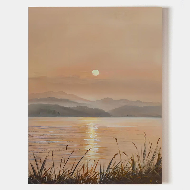 Sunrise Oil Painting Large Landscape Art Large Landscape Wall Art Landscape Painting on Canvas