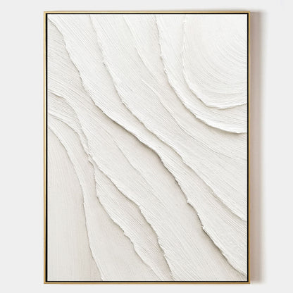 Large White 3D Abstract Art Plaster Wall Art Minimalist Art Textured Acrylic Canvas Painting on sale
