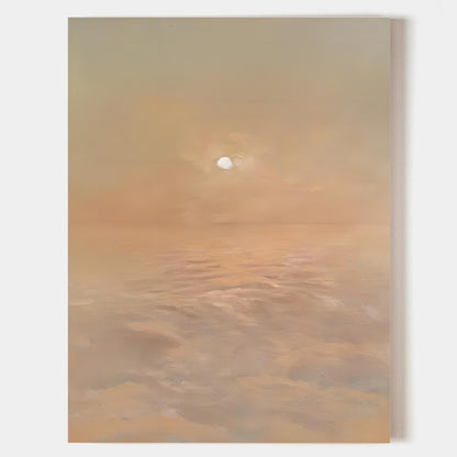 Sunrise Landscape Oil Painting Large Landscape Canvas Art WabiSabi Painting Large Landscape Wall Art