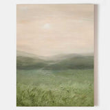 Large Green Landscape Oil Painting Large Green Landscape Textured Canvas Art Wabi-Sabi Art