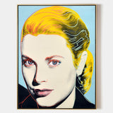 Beautiful Woman Pop Portrait Art Andy Warhol Portrait Paintings colorful portrait paintings