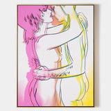 Colorful Nude Couple Painting Nude Couple Pop Art Andy Warhol Pop Art Nude Wall Art Bedroom Wall Decor