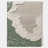 Large Gray 3D Abstract Canvas Art Plaster Wall Art WabiSabi Wall Art Heavy textured Acrylic Painting