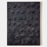 3D Black Textured Painting Black Textured Abstract Wall Art Wabi Sabi Painting Textured Art Canvas