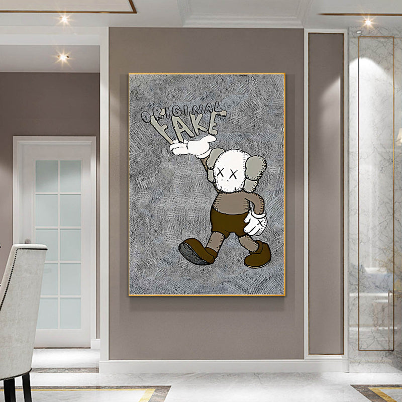 Large KAWS Painting on Canvas KAWS Pop Art KAWS Wall Art KAWS Figures KAWS Artwork for sale