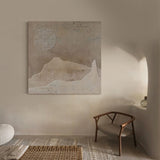 Brown Bohemian painting brown wall art 3d texture painting brown abstract art brown circle wall art Brown abstract painting on canvas