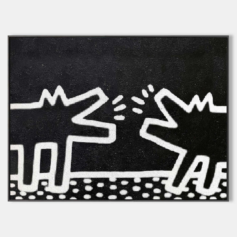 Keith Haring Alligator Painting Keith Haring Pop Art Keith Haring 3D Texture Wall Painting