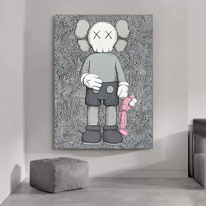 Large KAWS Wall Art KAWS Canvas Art KAWS Artwork KAWS Figure Paintings KAWS Paintings for Sale