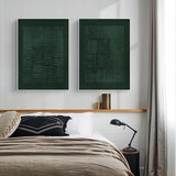 Large Green 3D Abstract Art Wabi-Sabi Wall Art Textured Wall Art Minimalist canvas Painting Set of 2
