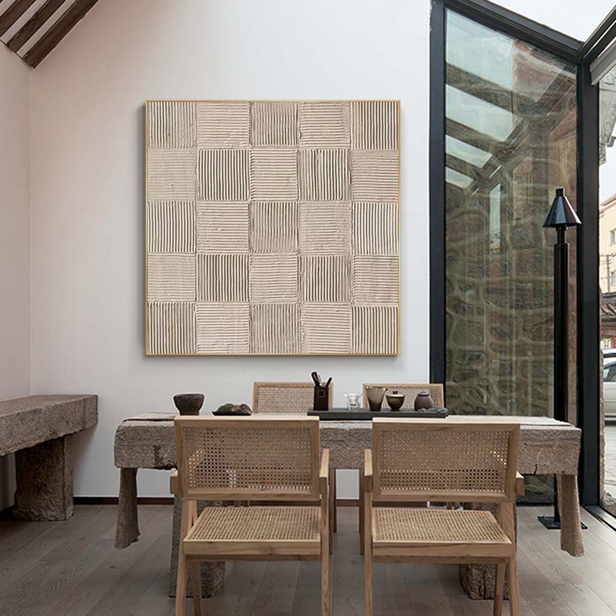 Wabi Sabi Wall Art Brown Textured Art Canvas Brown Minimalist Art Abstract Painting Brown Oil Painting