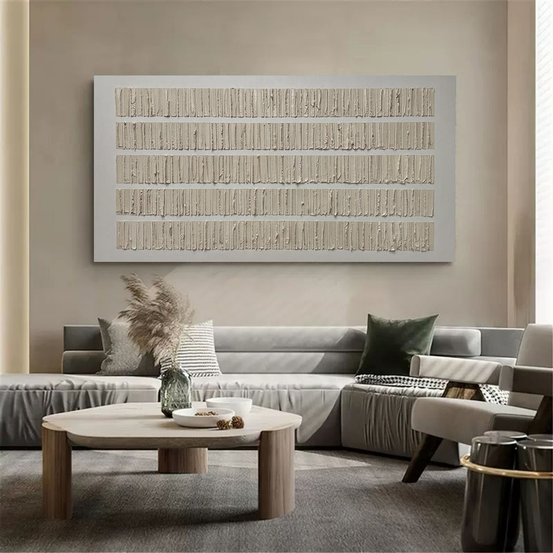 Large Brown and Gray 3D Abstract Painting Brown Textured Canvas Art WabiSabi Wall Art Minimalist Art