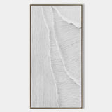 Large 3D White Abstract Canvas Painting WabiSabi Wall Art Texture Art Minimalist Painting Home Decor