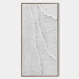 Large 3D White Abstract Canvas Painting WabiSabi Wall Art Texture Art Minimalist Painting Home Decor