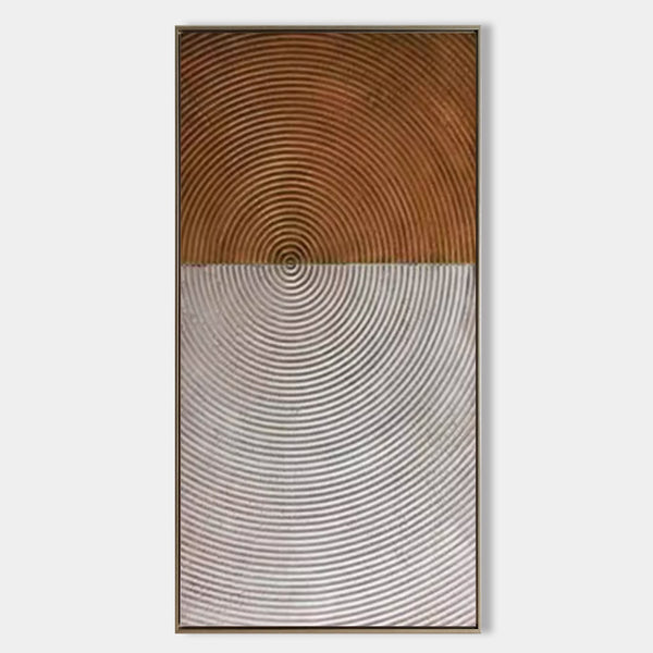 Large White and Brown Textured Acrylic Paintings White Abstract Art Canvas White Minimalist Wall Art