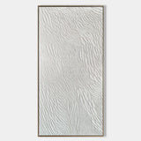 Oversized White 3D Abstract Art Textured Wall Art Plaster Wall Art Minimalist Art Knife Painting