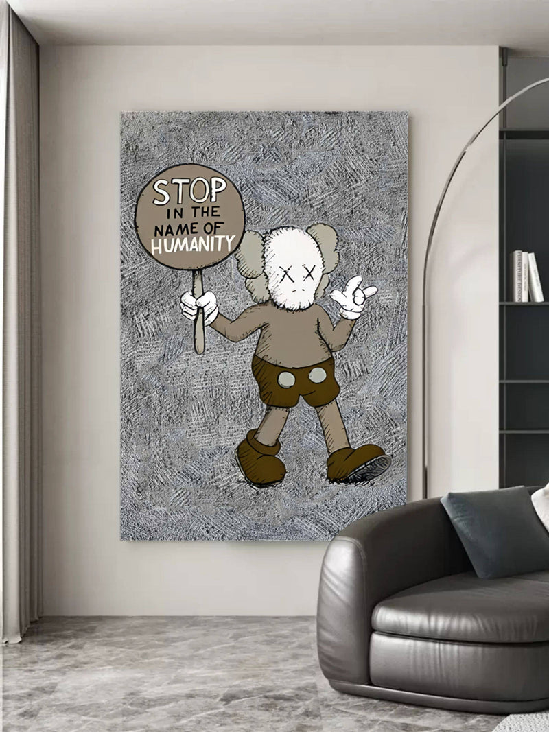 Large KAWS Painting KAWS Pop Art KAWS Canvas Art KAWS Wall Art KAWS Artwork On sale