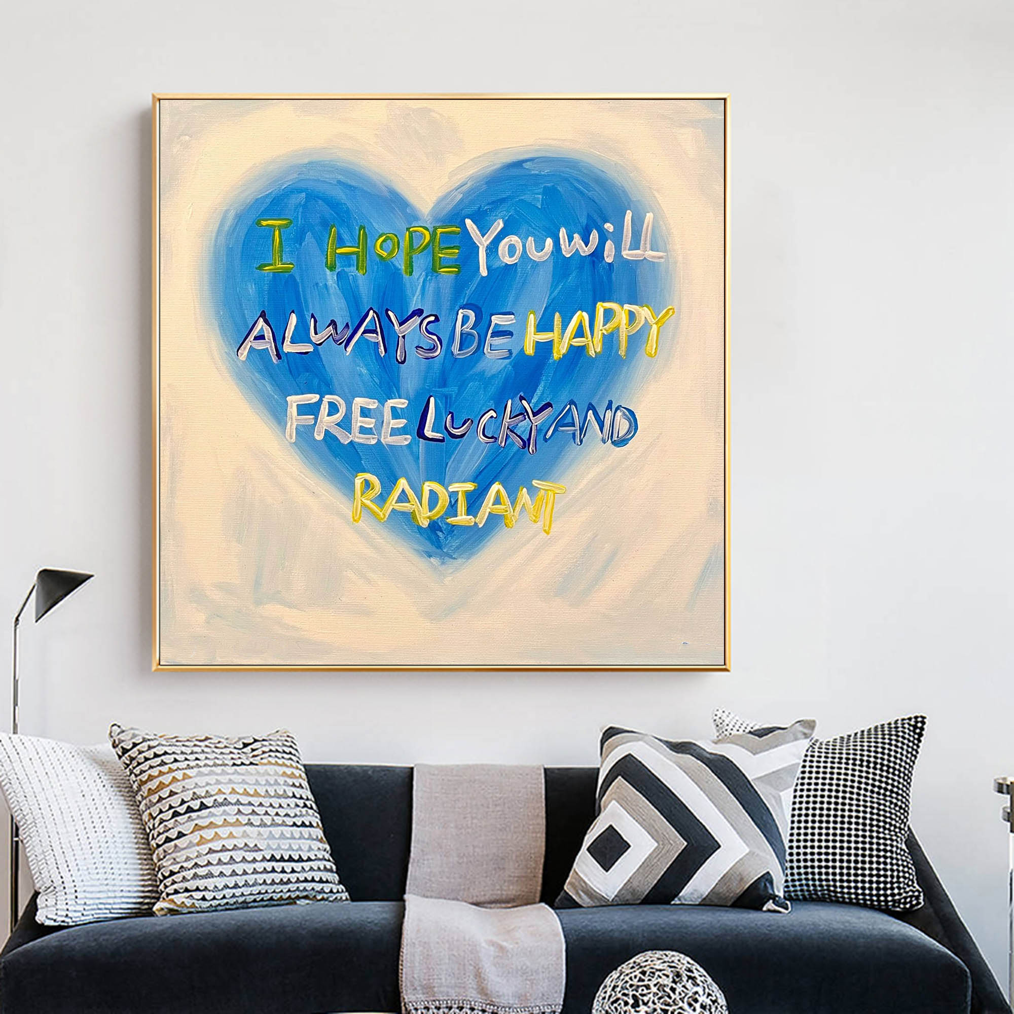Minimalist Love Heart Wall Art Heart Texture Canvas Painting Decorative Painting for Boyfriend