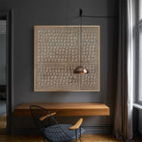 3D heavy texture brown wall art a pair brown abstract art canvas brown minimalist painting Wabi-Sabi Wall Art