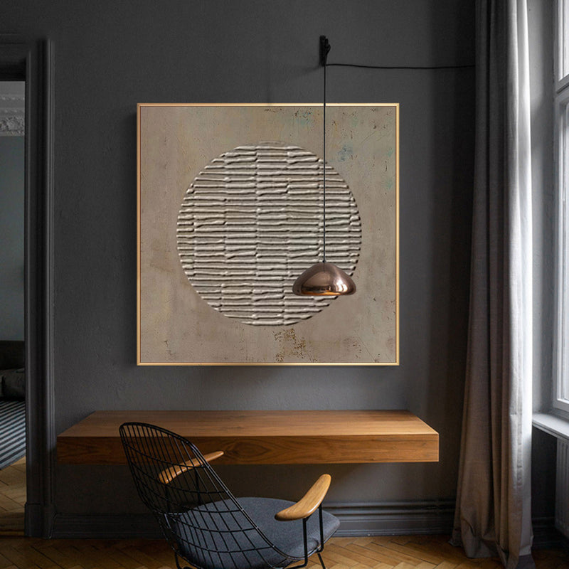 Wabi-Sabi home decor brown wall art brown painting brown abstract art canvas Khaki color Bohemian wall painting 3d texture Earth Tone art