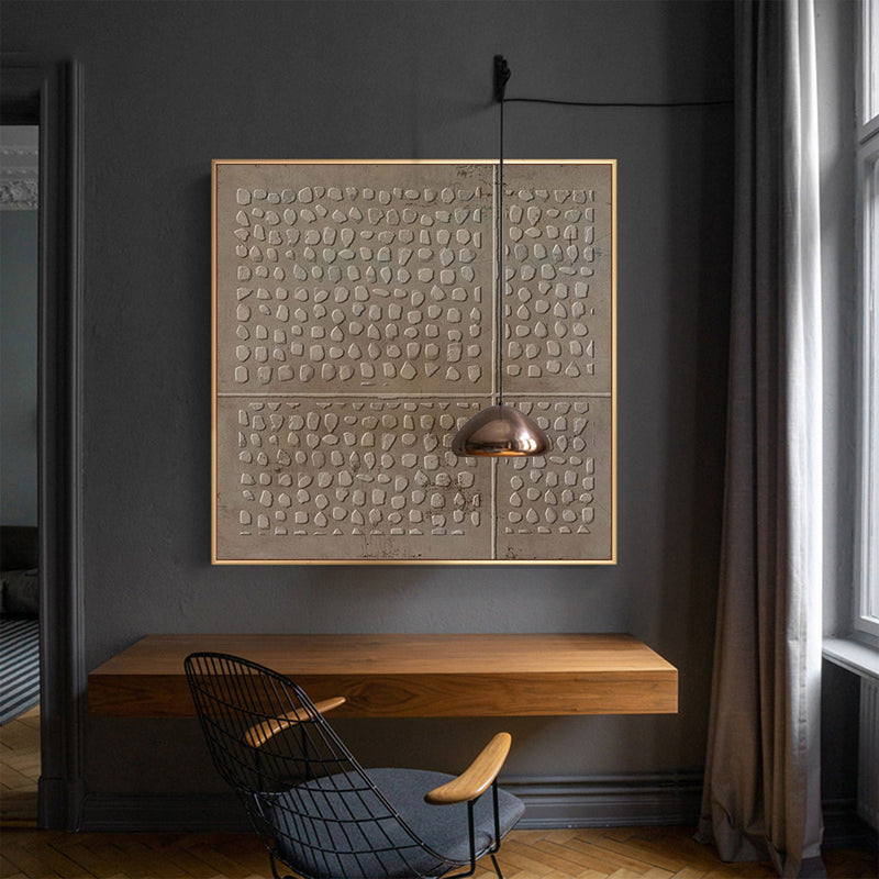 3D heavy texture brown wall art a pair brown abstract art canvas brown minimalist painting Wabi-Sabi Wall Art