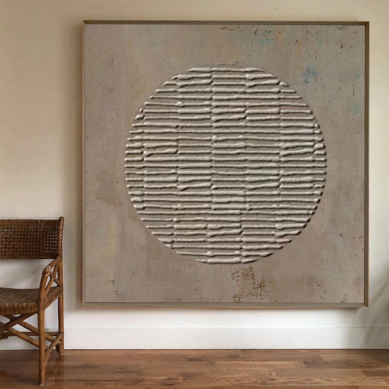 Wabi-Sabi home decor brown wall art brown painting brown abstract art canvas Khaki color Bohemian wall painting 3d texture Earth Tone art
