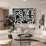 Famous keith haring art Wall Art Abstract Canvas Painting funny office wall decor