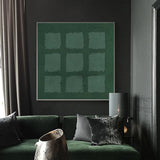 Green Abstract Art Canvas Green Oil Painting Green Wall Art Wabi Sabi Wall Art 3D Texture Wall Art