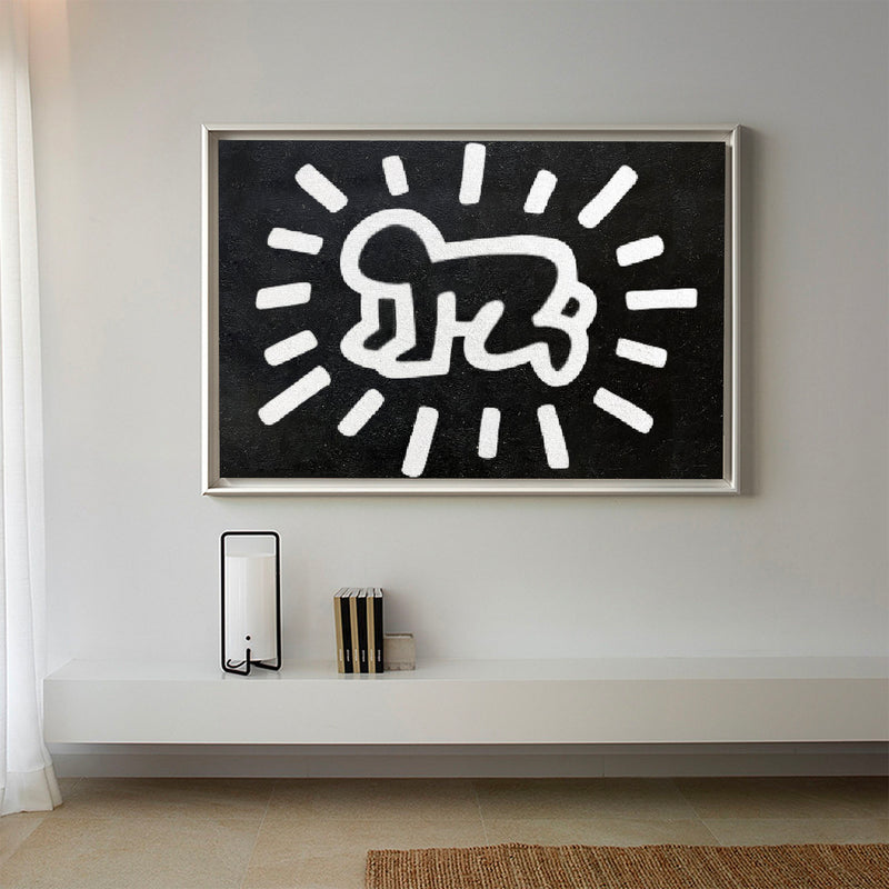 Keith Haring Baby Artwork Large Modern Bedroom Wall Art Keith Haring Style Abstract Canvas Painting