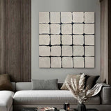 3D Gray Textured Canvas Painting Textured Wall Art Gray Oil Painting Minimalist Abstract Art Canvas
