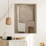 Wabi-Sabi Abstract Painting Wabi-Sabi Wall Decoration Ideas Gray Abstract Painting Textured Wall Art