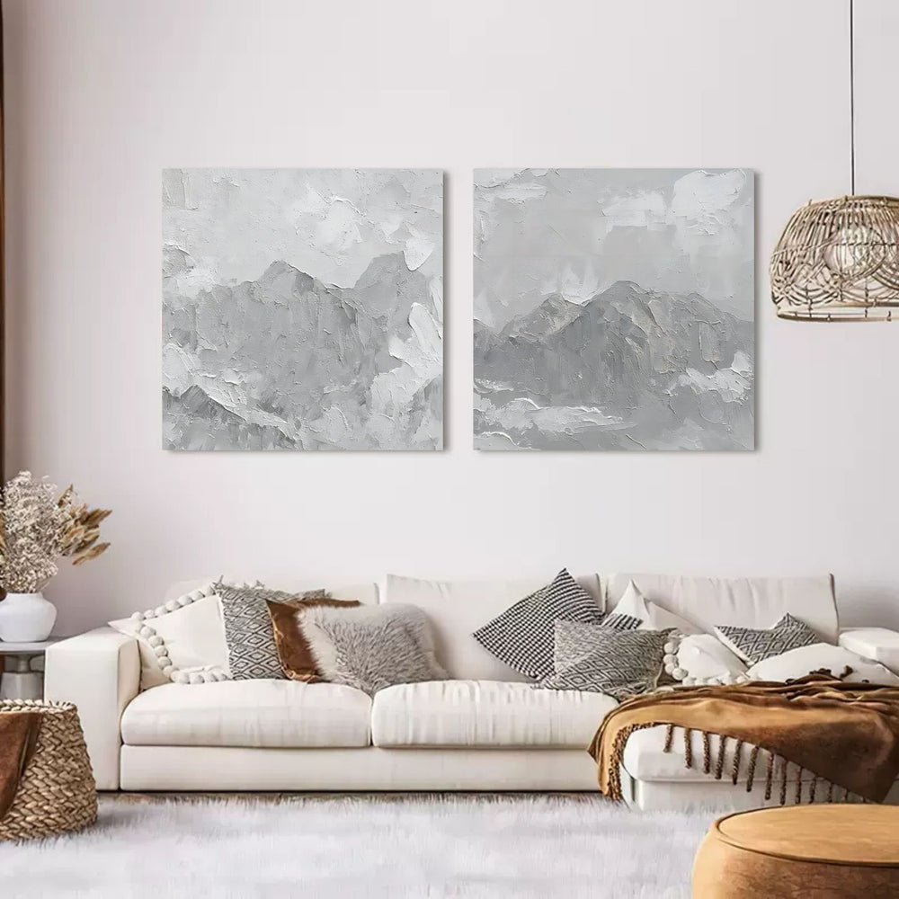 Gray Minimal Art On Canvas Wabisabi Wall Decor 3D Textured Wall Art gray-minimal-art-on-canvas-wabisabi-wall-decor-3d-textured-wall-art