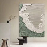 Large Gray 3D Abstract Canvas Art Plaster Wall Art WabiSabi Wall Art Heavy textured Acrylic Painting