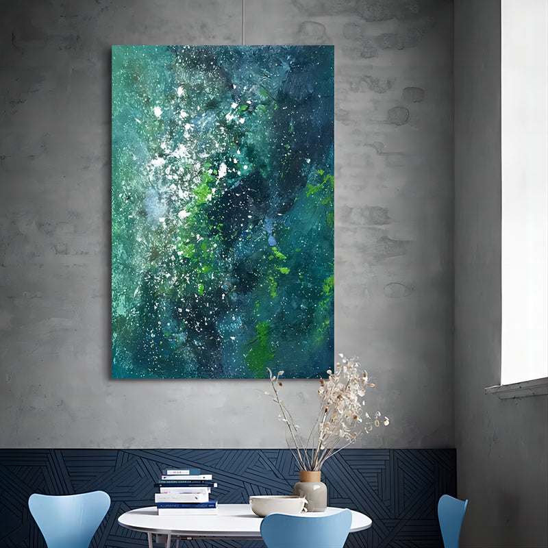 Green 3D textured Abstract Acrylic Painting Green Minimalist Canvas Art Green Wall Art Home Decor