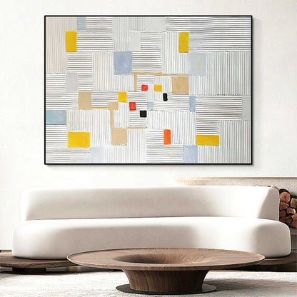 Large Colorful 3D Abstract Canvas Art Textured Wall Art Plaster Wall Art Minimalist Painting on sale
