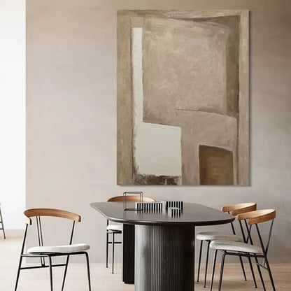 Wabi-Sabi Abstract Painting Wabi-Sabi Wall Decoration Ideas Gray Abstract Painting Textured Wall Art