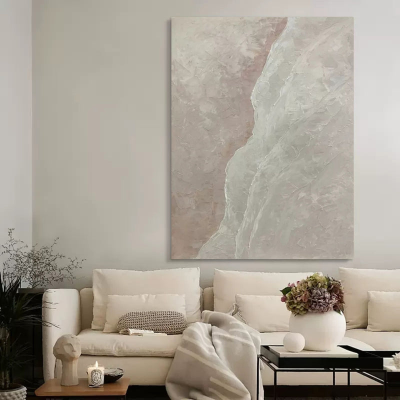 Large gray 3D abstract painting 3D Plaster  Wall art Gray textured wall decor hanging paintings