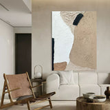 Large 3D Abstract Paintings Wabi-Sabi Wall Art Minimalist Canvas Art Textured Wall Paintings 3D Plaster Art