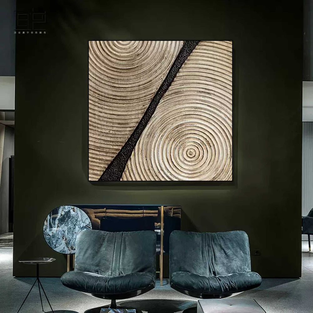 Wabi Sabi Abstract Art Canvas Brown Textured Painting Brown Minimalist ...