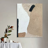 Large 3D Abstract Paintings Wabi-Sabi Wall Art Minimalist Canvas Art Textured Wall Paintings 3D Plaster Art