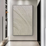 White Minimalist 3D Abstract Art Plaster Abstract Painting Plaster Wall Art 3D Textured Wall Art