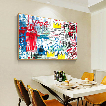 Large Graffiti Canvas Painting Large Graffiti Art Large Colorful Graffiti Paintings Large Basquiat Artwork