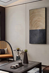 Large Textured Art Canvas 3D Brown Textured Wall Painting 3D Brown Minimalist Abstract Painting