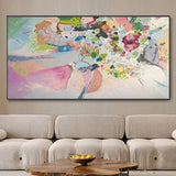 Large colorful 3D abstract art textured wall art plaster wall art knife acrylic canvas painting