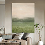 Large Green Landscape Oil Painting Large Green Landscape Textured Canvas Art Wabi-Sabi Art