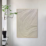 White plaster art Paster painting 3D plaster art Plaster abstract art Plaster wall art White 3D Minimalism art